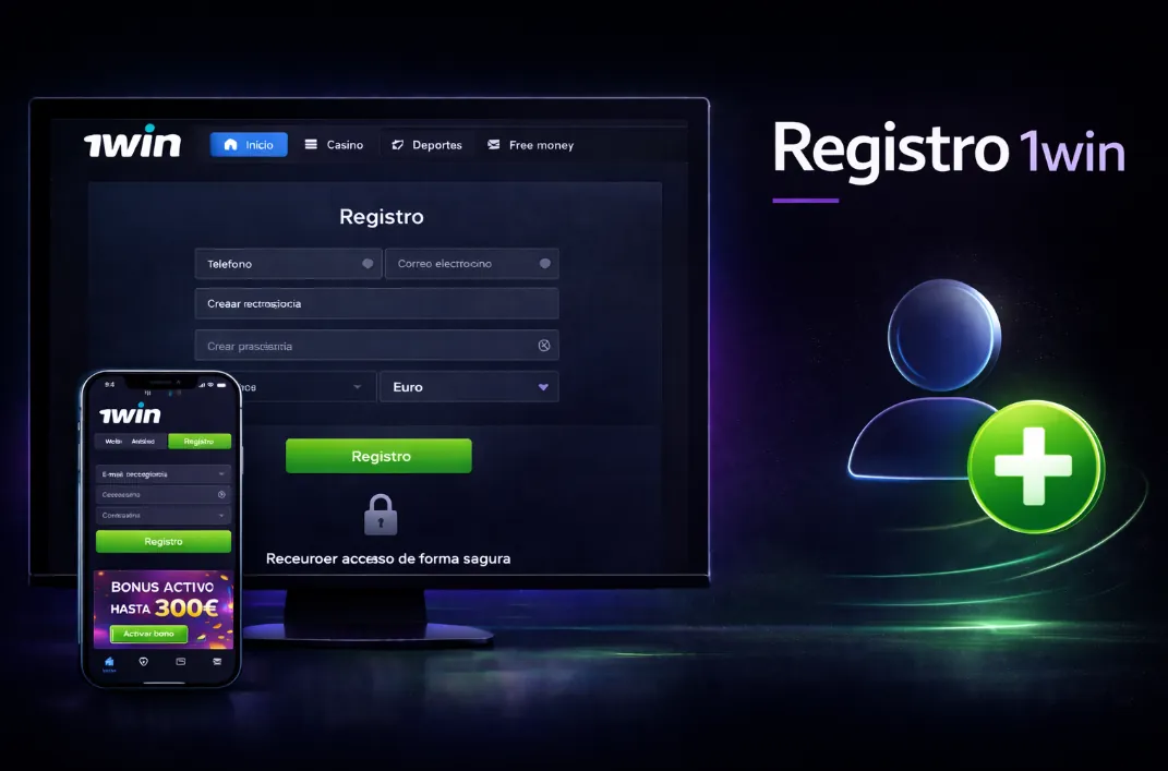 Registro rápido si todavía no tienes cuenta en 1win